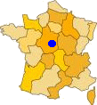 Localisation de la zne de production du Selles-sur-Cher