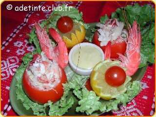 Tomates farcies au crabe